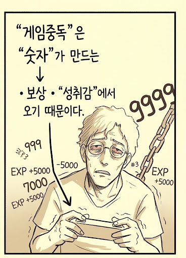 가짜 성취감의 감옥을 형상화한 이미지